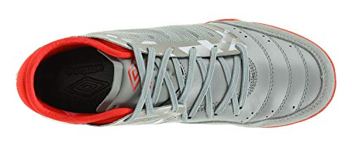 Umbro Men\'s Chaleira Pro Indoor Soccer Shoe, Grey Flannel/Goji Berry 9 - Thumbnail 6