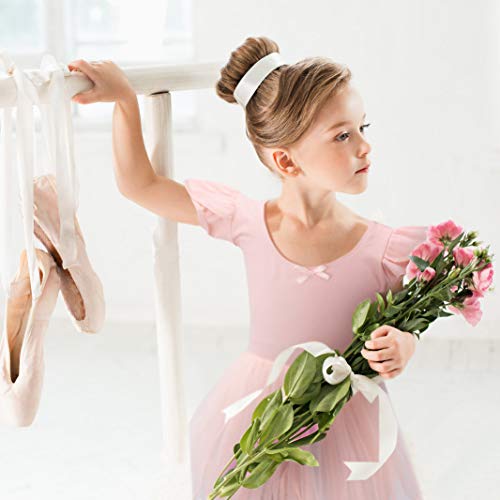 BOSOWOS Girls Leotard Ruffle Short Sleeve Tutu Skirted Gymnastics Ballet Dancewear for Kids Little Girl