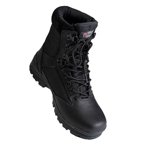 Mil-Tec SWAT Boot Herren • Taktischer Einsatzstiefel mit Thinsulate-Isolierung & EVA-Schaumeinlagen • Glattlederstiefel mit Dämpfung • Rutschfeste Gummisohle für Outdoor, Arbeit & Einsatz
