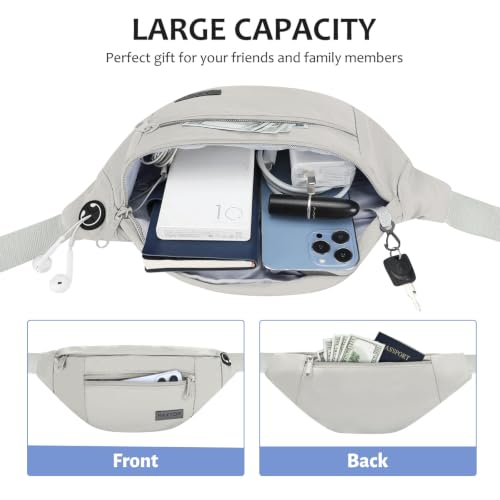 Image of Crossbody Fanny Pack Trendy Belt Bag for Women Men 4-Zipper Pockets Gifts for Enjoy Sports Yoga Festival Workout Running Casual Wallets Waist Pack Travel Bag Carrying All Phones