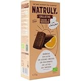 Galletas con Cacao y Naranja Natruly Bio 125 g | Ecológicas, veganas y sin gluten | Con cacao y naranja natural, sin azúcares refinados ni aditivos