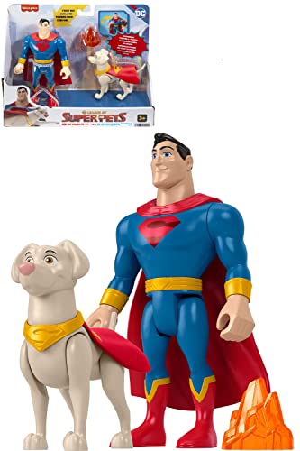 DC Liga de Super Mascotas Krypto Héroe y mascota Figuras de juguete (Mattel HGL02)