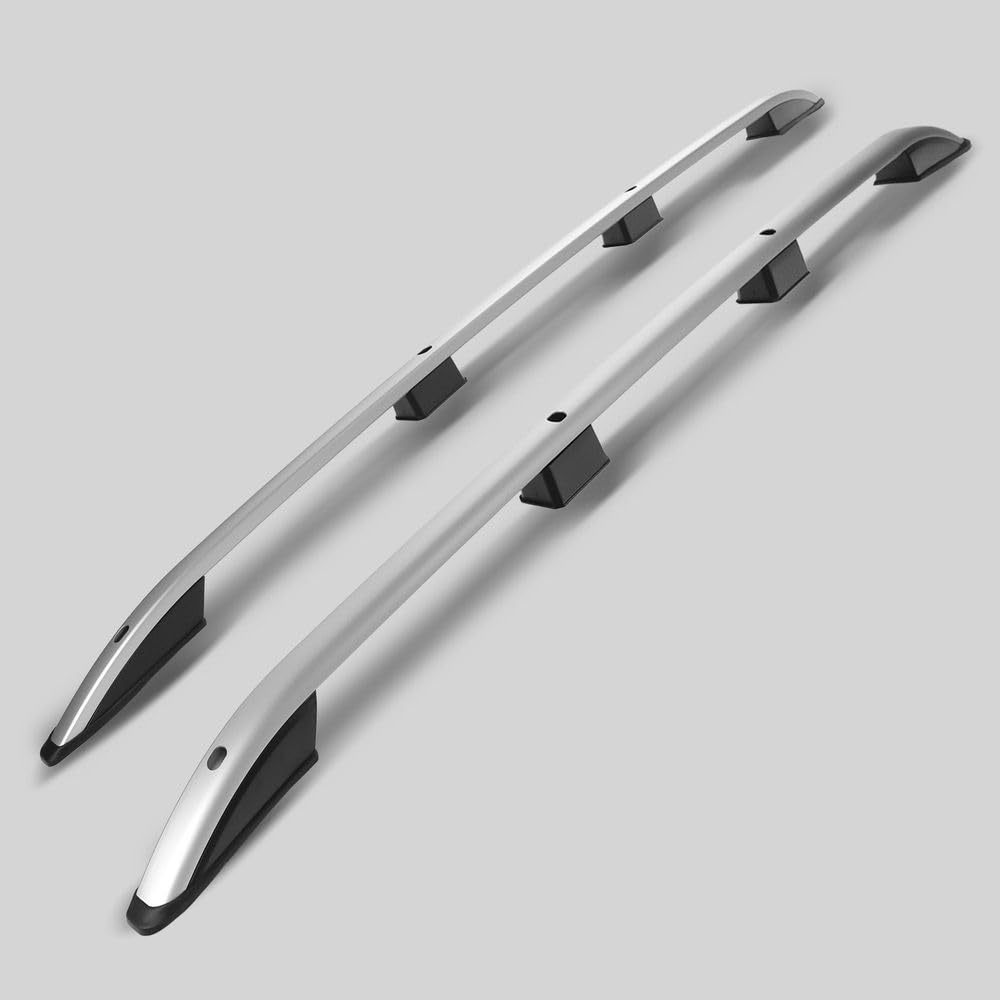 CHROMEMASTER | Barras Portaequipajes, Rieles de Techo Compatible con Caddy L2 | Maxi Largo 2020+; Se Utilizan para el Montaje de Portaequipajes de Techo, Cajas de Techo o Portabicicletas; Aluminio
