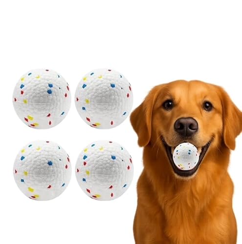 MBOTE Dog Ball Toys, 2.5 Inch ETPU Balls, 4 Pack, Bouncy Floating Interactive Chew Toys for Small Medium Large Dogs
