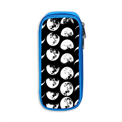 Preisvergleich Produktbild Moon Phases Pencil Pen Case Beuteltasche Student Stationery Office Kosmetische Schminktasche Aufbewahrung Blau