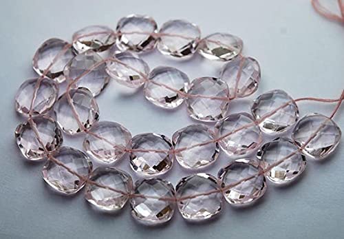 Quartz rose briolettes coussin de 12mm pour fabriquer vos bijoux romantiques et bohèmes