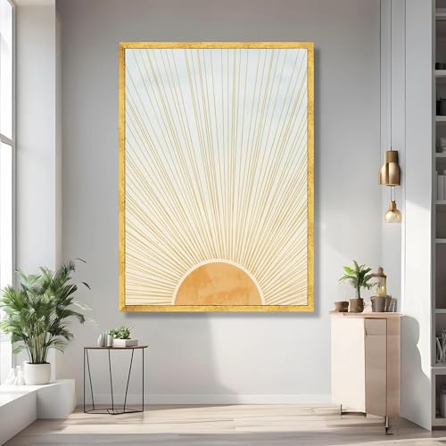 Tableau minimaliste sur toile pour réchauffer un mur blanc vide