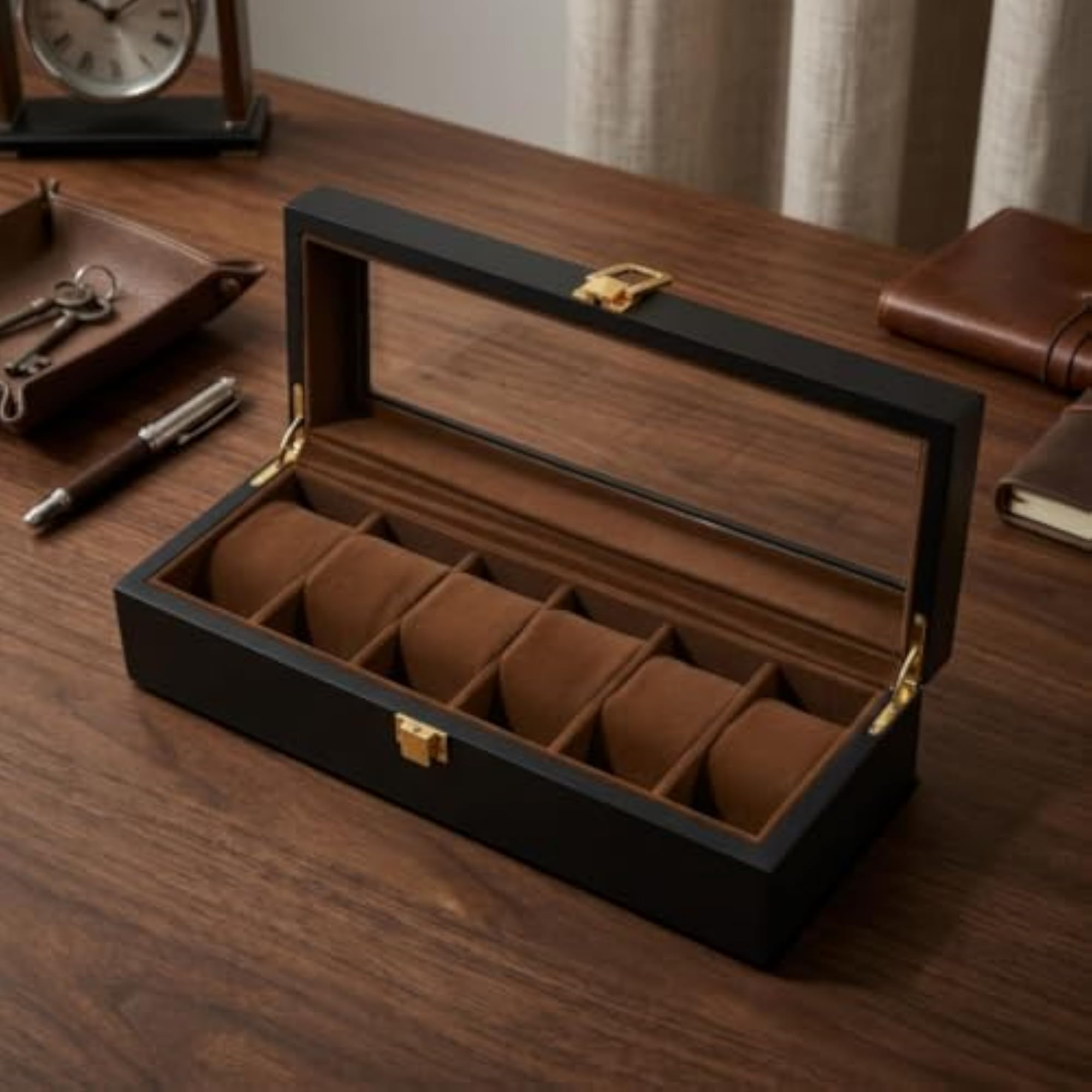 Clear Watch Display Box with Matte Finish for Collectors