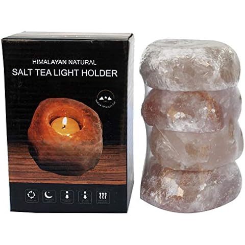 Natural Candle Lamp Himalayan Pink Crystal Rock Desk Candle Salt Lamp Chunk IONES 100% Pure Cover