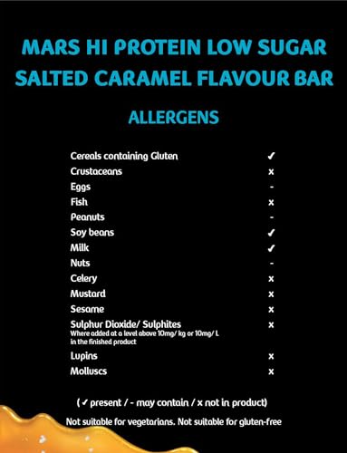 Mars - Salted Caramel Low Sugar Chocolate Hi Protein Bars | 12 x 57g Pack, Only 2g of Sugar per bar, High Protein Energy Snack, 18g Protein - Image 6