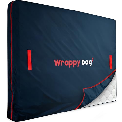 WRAPPYBAG – Housse de Protection Imperméable en Polyester Oxford pour Matelas – Sac de Rangement Imperméable avec 4 poignées de Transport – pour...