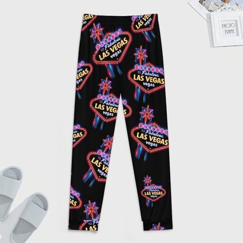 Welcome to Fabulous Las Vegas Pajamas for Men Lightweight Pjs Sleepwear Soft Sleep Lounge Pant with Elastic Waistband3