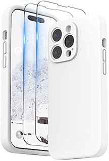 SURPHY Silikonowe Etui do iPhone 14 Pro Max z Ochraniacz Ekran, Case Pokrowiec do iPhone 14 Pro Max z Ochraniacz Aparatu, etui na telefon iPhone 14 Pro Max 6.7 Cala 2022, Różowy piasek