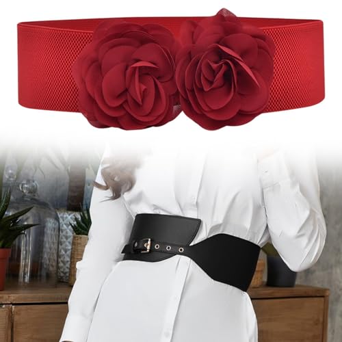 Women Wide Stretch Dress Belt Corset Elegant Stretch Cinch Belt2