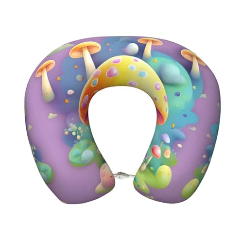 Almohada de espuma viscoelástica en forma de U negra miniatura 1