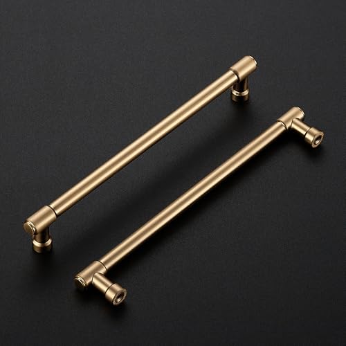 Image of Ravinte 10 Pack 7-1 /2 Inch Hole Center Solid Kitchen Cabinet Handles Champagne Bronze Dresser Pulls Cabinet Drawer Pulls for Kitchen Cupboard Hardware