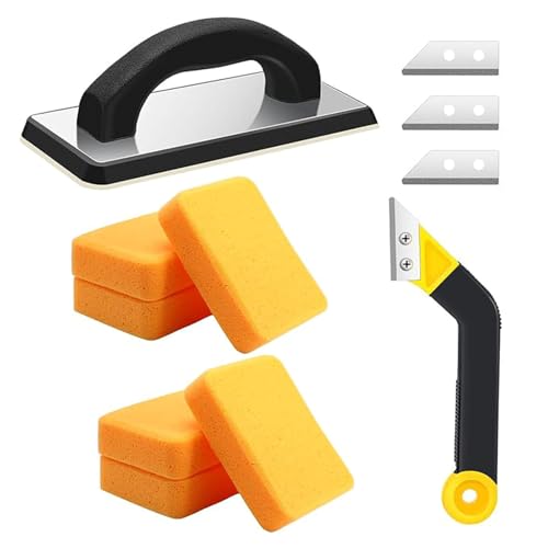 11pcs Profesional Mortero Herramienta Flotante Lechada Set Moldeado Mortero De Goma Flotante Y Lechada Para Azulejos Y Hormigón