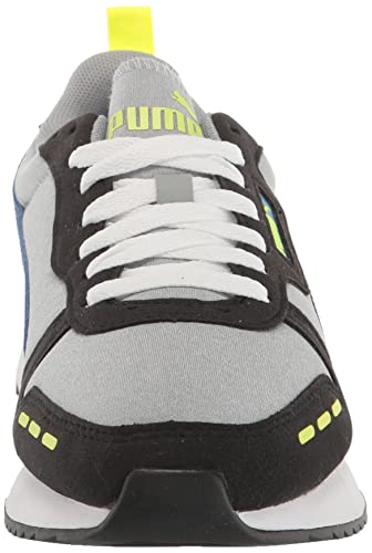 PUMA Puma Men's R78 Mesh, Quarry-Vallarta Blue Black-Yellow Alert, 7