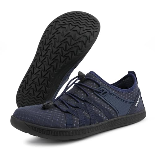 Hot Dingding Barefoot Shoes Women Men Lightweight Running Trainers Wide Toe Comfortable Walking Shoes for Fitness Yoga Unisex Blue