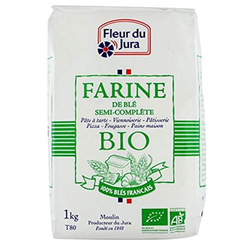 Farine T80 semi-complète BIO 100% blés français - Fleur du Jura - paquet 1kg Cover