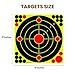 Lipulacer 12x12 inch Splatter Targets, Adhesive Shooting Targets Stickers Bullseye Bright Yellow Splash Effect for Rifles, Airsoft, Pistols, Pellet Guns, BB Guns(50PACK)