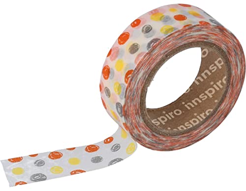 INNSPIRO Cinta masking tape Washi garabatos 15mm.x10m. Serie Floral