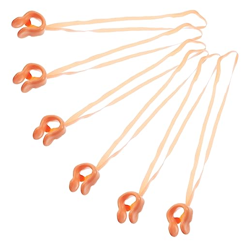 Toddmomy Swimming Nose Clips for Kids and Adults 6 Pack Silicone Nose Clip with Elastic Strap Durable and Comfortable Swimming Gear Nasal Splint