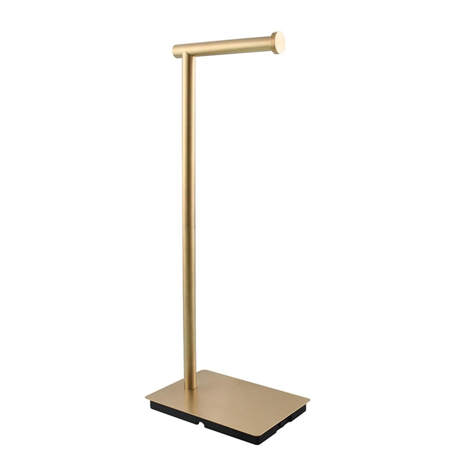 Porta pañuelos Rollo Independiente del Cuarto de baño Acero Inoxidable Tenedor Papel higiénico con la Base Cemento Estante montado en la Pared(Brushed Gold)