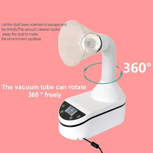 Professional Nail Dust Collector with LED Light, Touch Control, Adjustable Speed, 360 Degree Rotating Hose for Salon Use Essential Nail Art Equipment