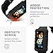 kwmobile Silicone Watch Band Compatible with Huawei Band 8/7/6 Pro/Honor Band 7/6 - Black, Standard Design, Waterproof, Durable