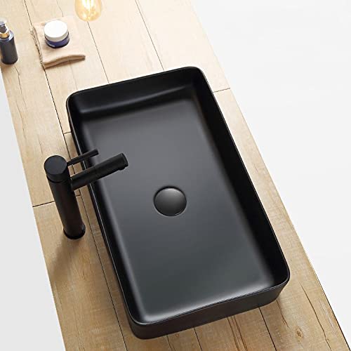 Rea Lavabo Da Appoggio Denis Nero Mat Lavabo Bagno 610 X 350 X 110 Mm In Ceramica (Nero Opaco) - 5