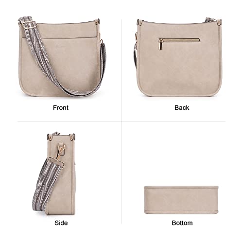 Image of Crossbody Bag Women Vegan Leather Hobo Handbag Trendy Crossbody Shoulder Bag Purses For Women with 2 Adjustable Strap