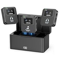 LEKATO Drahtloses In-Ear-Monitoring-System mit Ladekoffer, Professionelles drahtloses 2.4G-Stereo-IEM-System mit Sender und Empfänger, OTG-Funktion, geeignet für Band-Proben, Live-Auftritte