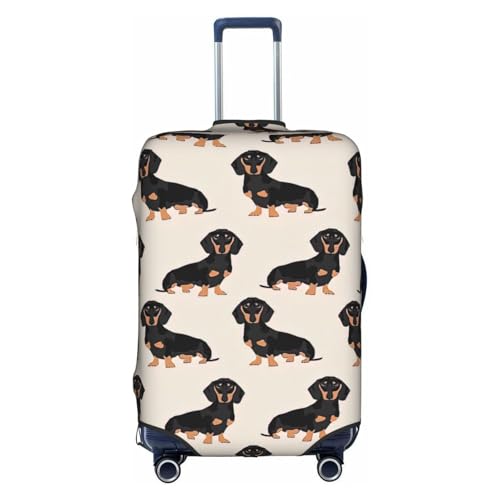 Housse de valise chien mignon blanc taille S en polyester lavable