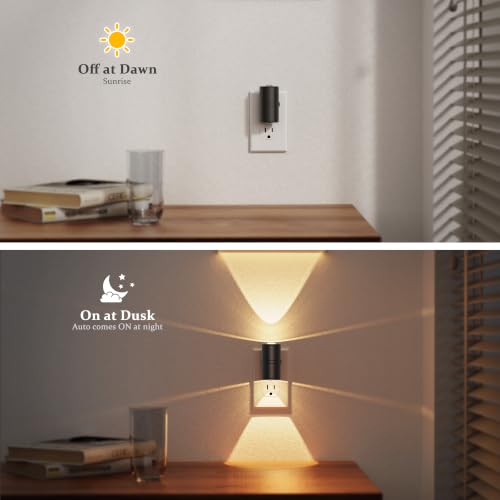 Image of JandCase Night Light Projector,LED Night Lights Plug Into Wall,Dusk to Dawn | 4 Pack 180Rotating Mini Night Light Plug in，0-100LM Dimmable Brightness Nightlight for Bedroom Hallway Living Room