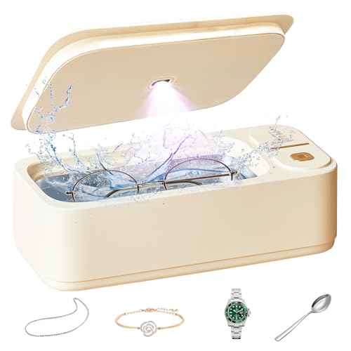 Nettoyeur de bijoux à ultrasons 400ml cuve inox appareil de nettoyage lunettes 24W