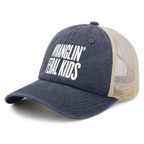 Wranglin' Feral Kids Hat Funny Trucker Hats Women Baseball Cap Funny Gifts2