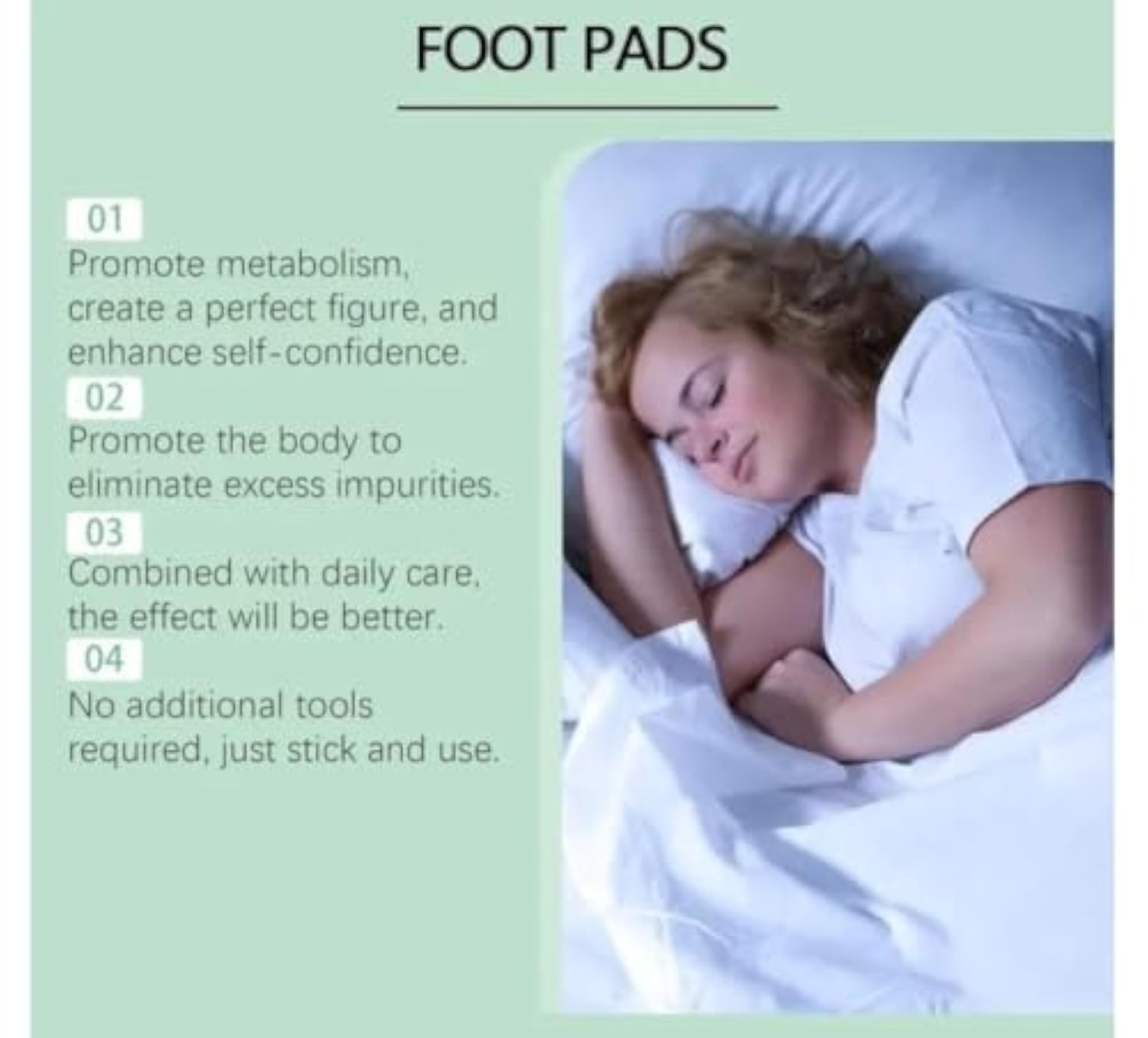 Herbal Detox Foot Pads with Bamboo Vinegar, Pack of 30