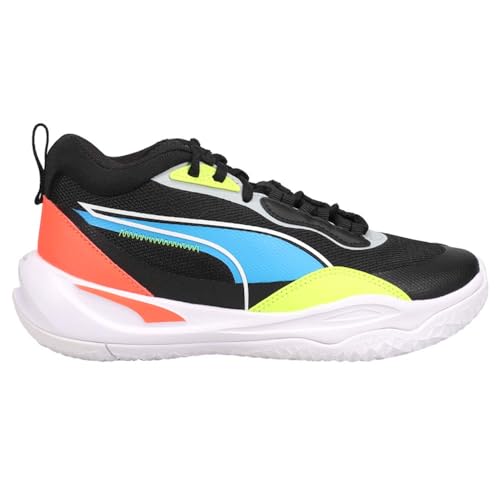 PUMA Playmaker Pro (Big Kid) Jet Black/Lime Squeeze 7 Big...