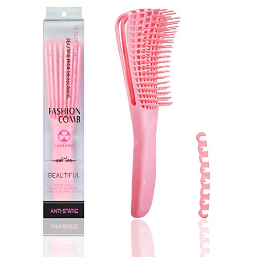 Detangling Brush for Black Natural Hair Detangling Comb Detangler for Afro Textured America 3a to 4c Kinky Wavy Curly Coily Thick Long Hair Detangle Easily with Wet & Dry Christmas Gift (Pink) Detangling Brush for Black Natural Hair Detangling Comb Detangler for Afro Textured America 3a to 4c Kinky Wavy Curly Coily Thick Long Hair Detangle Easily with Wet & Dry Christmas Gift (Pink)