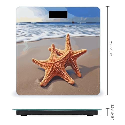 Báscula digital Starfish on The Beach de vidrio templado miniatura 2