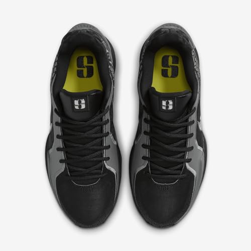 Sabrina 2 Basketball Shoes (FQ2174-001, Black/Smoke Grey/Opti Yellow/Metallic Silver) Size 54