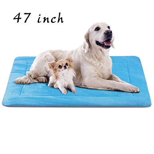 JoicyCo Extra Large Dog Bed Crate Pad 47 in Washable Soft Pet Beds