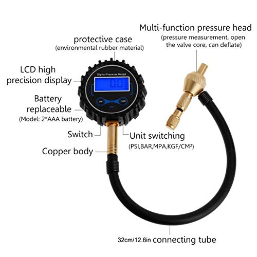 Gonfiatore Digitale per Pneumatici, Manometro