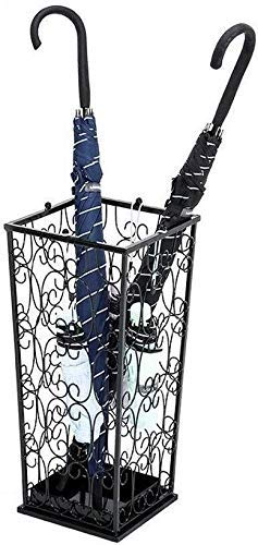 Porte-parapluie grande capacité noir seau de rangement étanche pour entrée hôtel