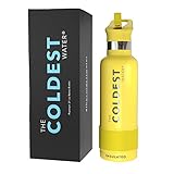 COLDEST Kids Water Bottle for School - 21 oz (Straw Lid), Insulated Stainless Steel Reusable...