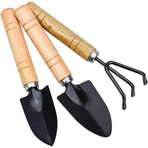 Mini Garden Tools Set 3Pcs Gardening Tool Gifts Kit with Shovel Rake Shovel for Men Succulent Plants Cover