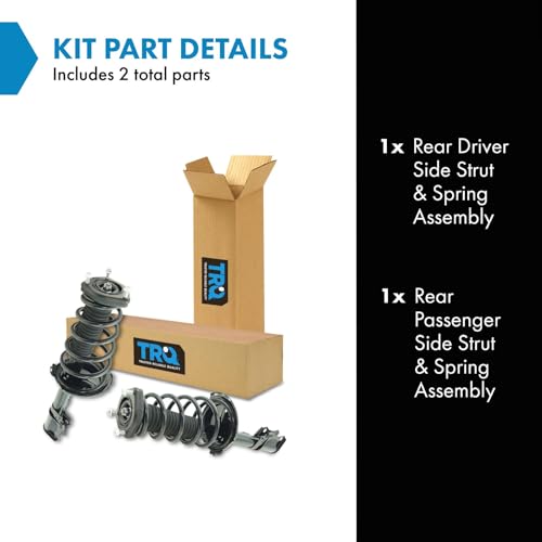 Image of TRQ Rear Driver and Passenger Side Strut and Spring Assembly Set Loaded