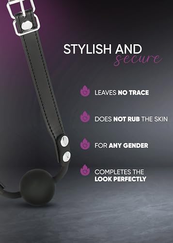 Image of Adjustable Strap Mouth Gag Ball Silicone Ball Plug Sex BDSM Mouth Ball
