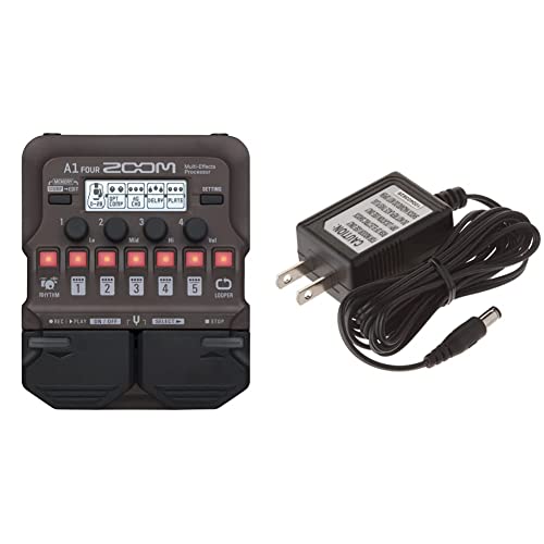 Zoom A1 FOUR Acoustic Instrument Multi-Effects Processor Pedal Bundle